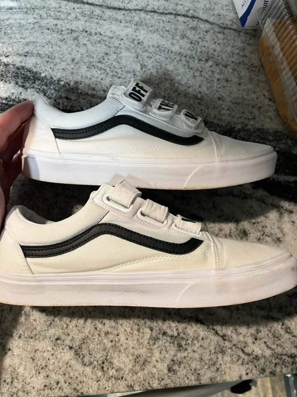 Vans UNISEX OLD SKOOL V “OFF THE WALL” Canvas Sneakers Shoes Mens 10 - Picture 11 of 15